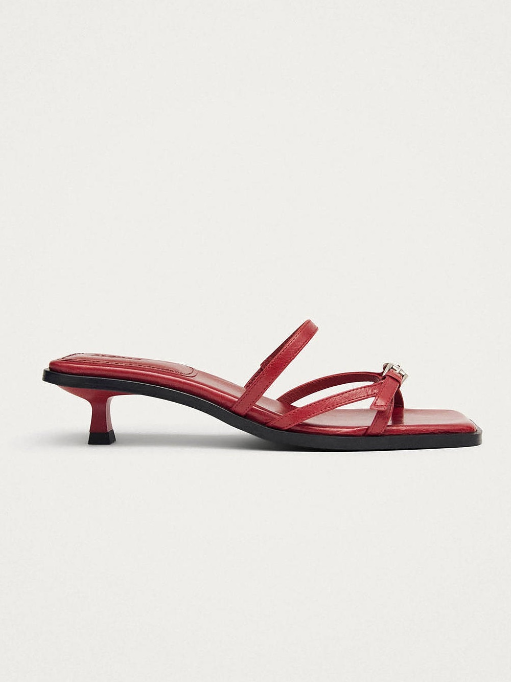 Alohas Liko Rift Red Leather Sandals - Picture 3 of 7